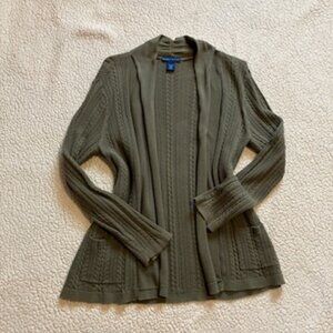 Karen Scott Green Cardigan size S